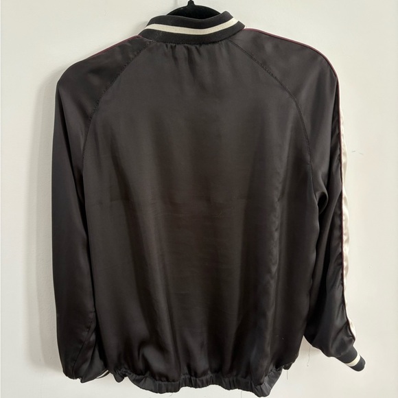 Embroidered Tiger Black Bomber Jacket - Picture 3 of 4